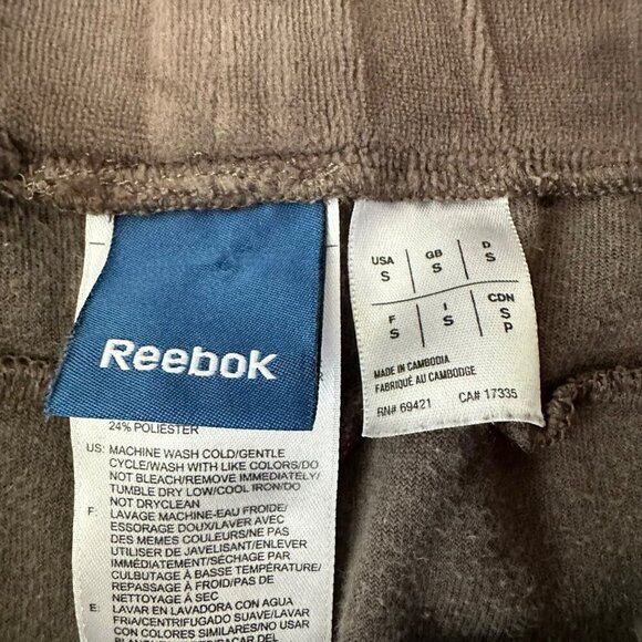 Reebok Vintage Velour Tracksuit Set Chocolate Brown - Cozy & Stylish Lounge Wear - Picture 9 of 13